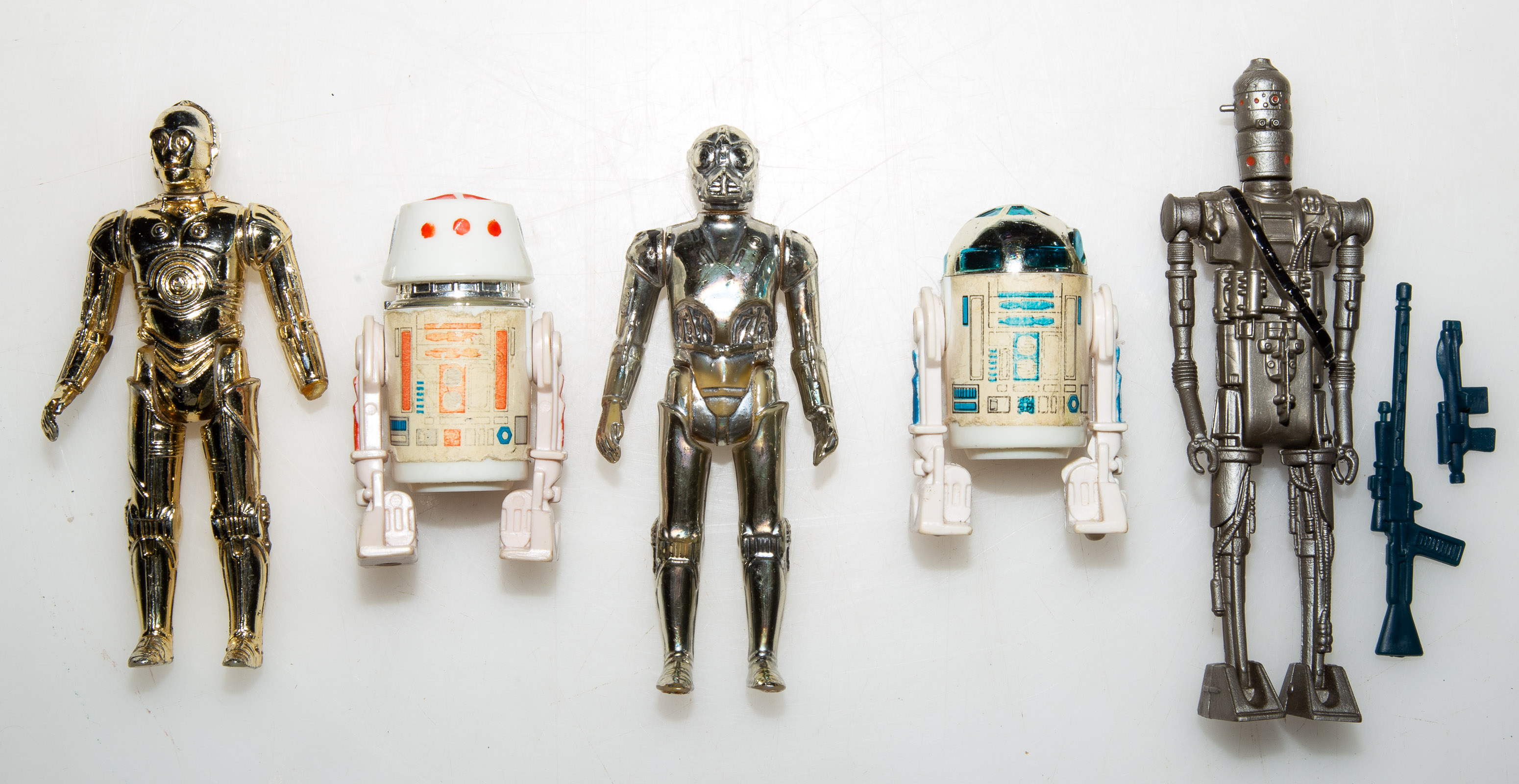 Appraisal: FIVE KENNER STAR WARS DROIDS Includes R -D IG- R