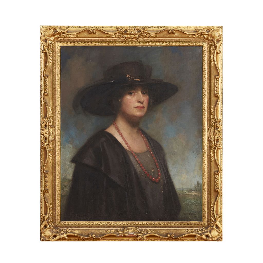 Appraisal: ANDREW LAW SCOTTISH - PORTRAIT OF MRS FRENCH signed oil