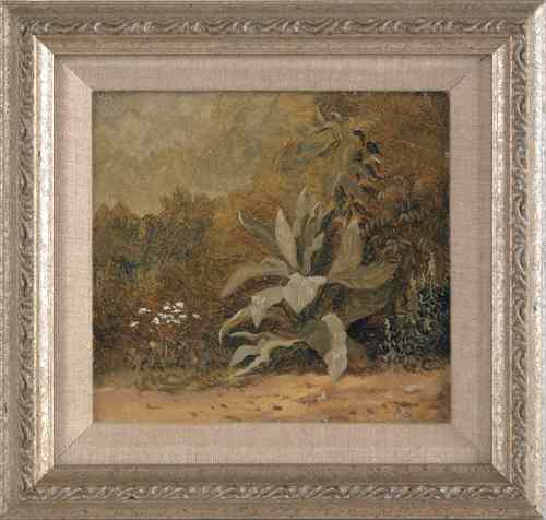 Appraisal: Xanthus Russell Smith American - oil on board floral landscape