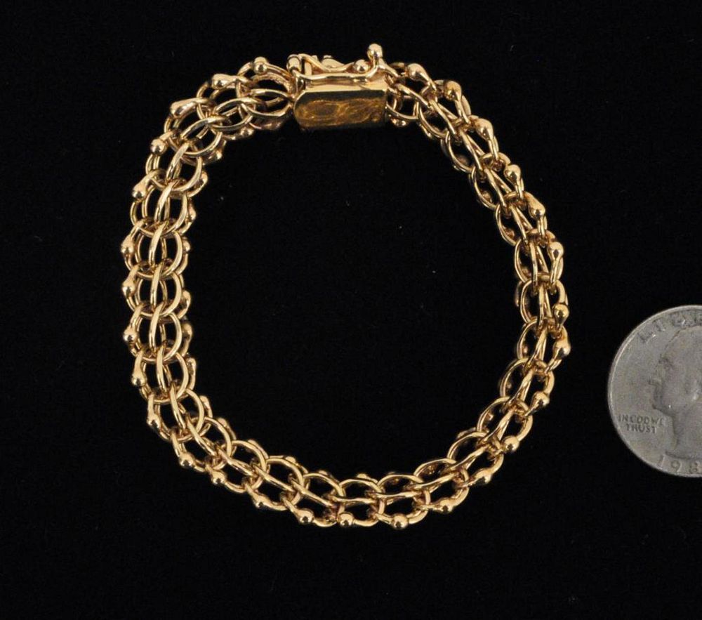 Appraisal: K Gold Mesh Bracelet dwt gross weight length diameter Provenance