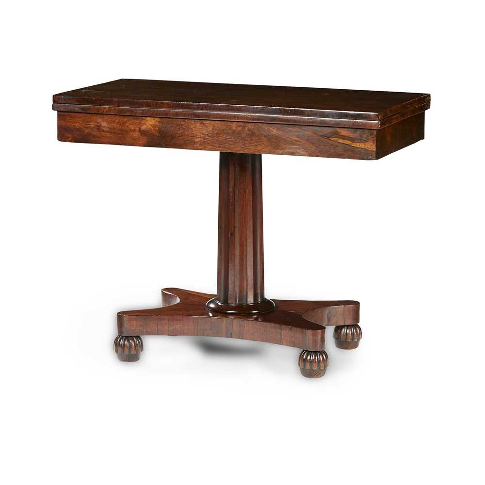 Appraisal: Y WILLIAM IV ROSEWOOD TEA TABLE EARLY TH CENTURY the