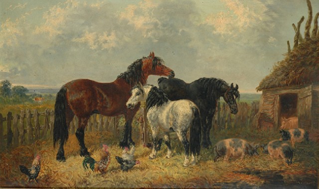 Appraisal: Attributed to J F Herring Junior British - Horses in