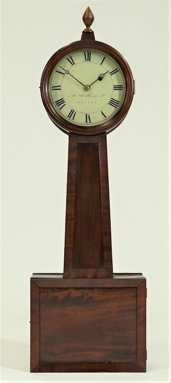 Appraisal: Aaron Willard Jr Federal Mahogany Banjo Clock Massachusetts Circa Eight