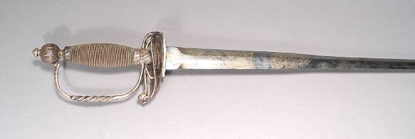 Appraisal: The George Washington silver-hilted Inaugural sword by the U S