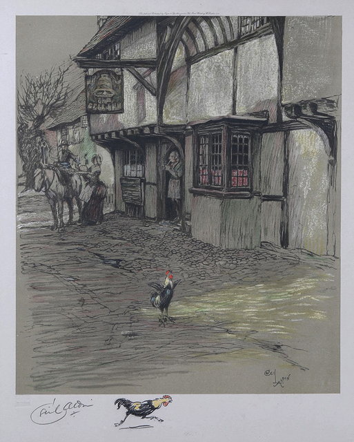 Appraisal: CECIL ALDIN - 'The Bell Inn' and 'Figures in a