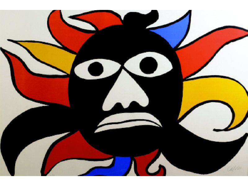 Appraisal: ALEXANDER CALDER AMERICAN - BLACK SUN Black Man color lithograph