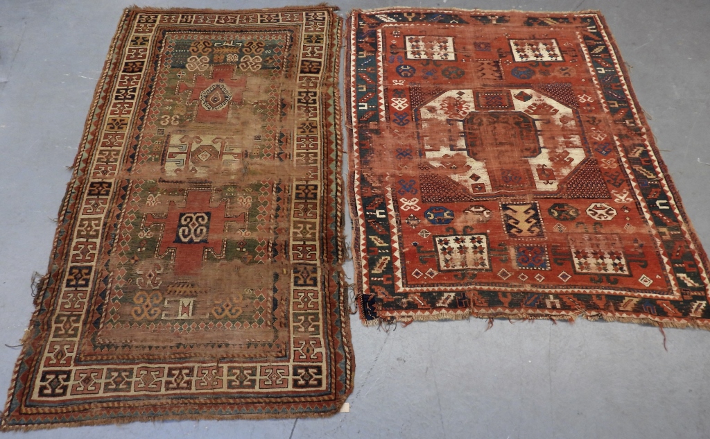 Appraisal: PC ANTIQUE CAUCASIAN KARACHOP RUGS CaucusesCirca Includes a Karachop with