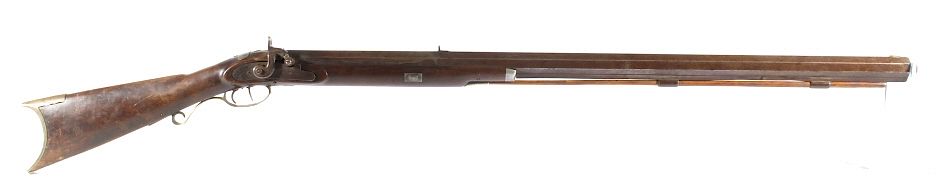 Appraisal: R Jennings Hawken-Style Cal Percussion Rifle This lot includes a