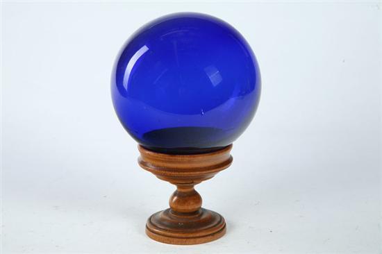 Appraisal: COBALT WITCH'S BALL American st half- th century blown glass