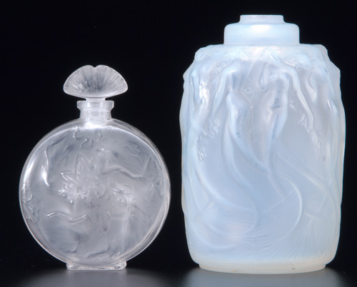 Appraisal: R LALIQUE Perfume bottle and burner Sirenes opalescent c and