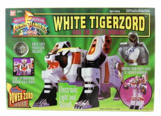 Appraisal: Bandai MMPR White Tigerzord AFA Sgd JDF UNITED STATES TH