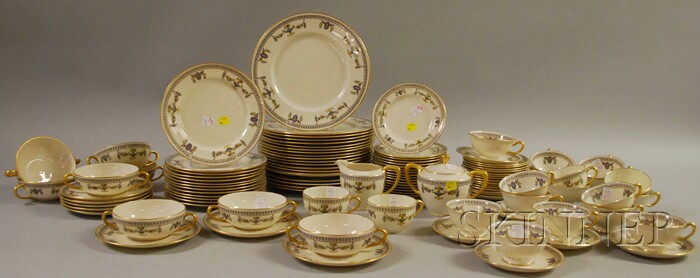 Appraisal: -piece Lenox The Colonial Pattern Porcelain Dinner Set including twenty