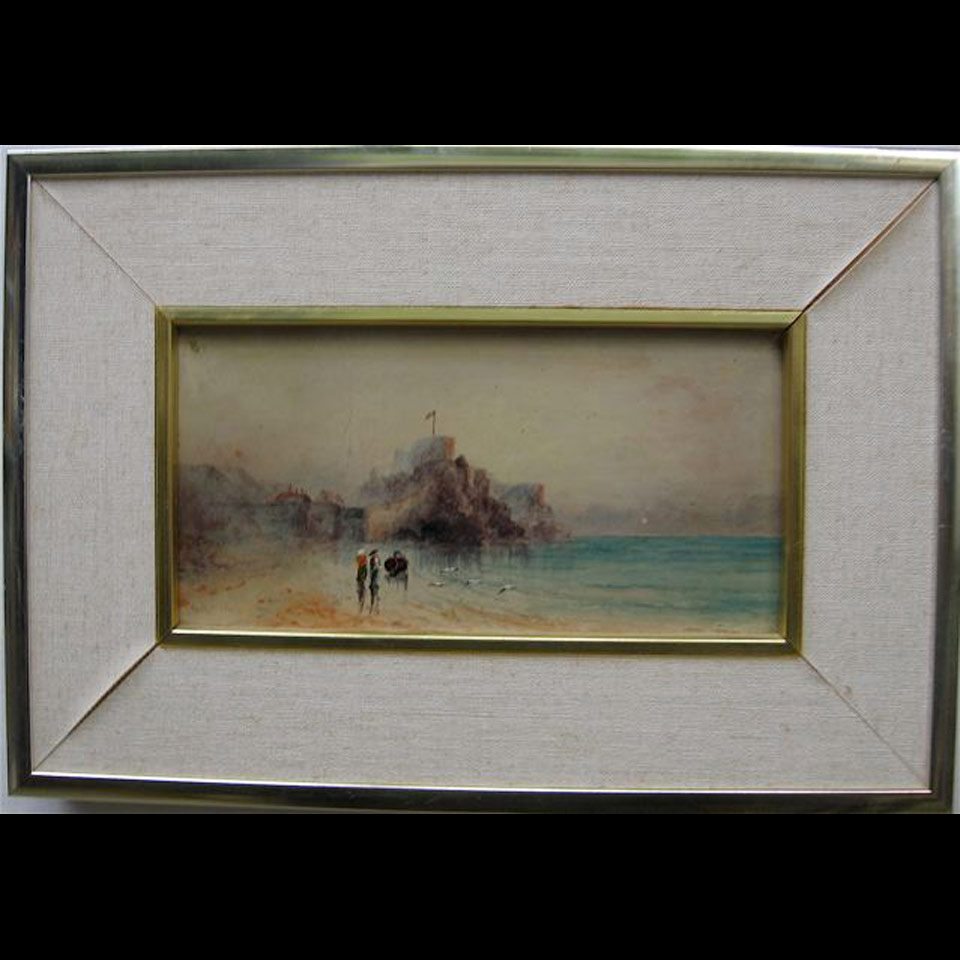 Appraisal: COASTAL VIEWS WITH CASTLES G H BENS TH CENTURY BRITISH