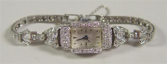 Appraisal: Ladies Platinum Diamond Watch Platinum grams without movement jewel watch