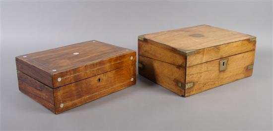 Appraisal: Two English Boxes Width of widest inches