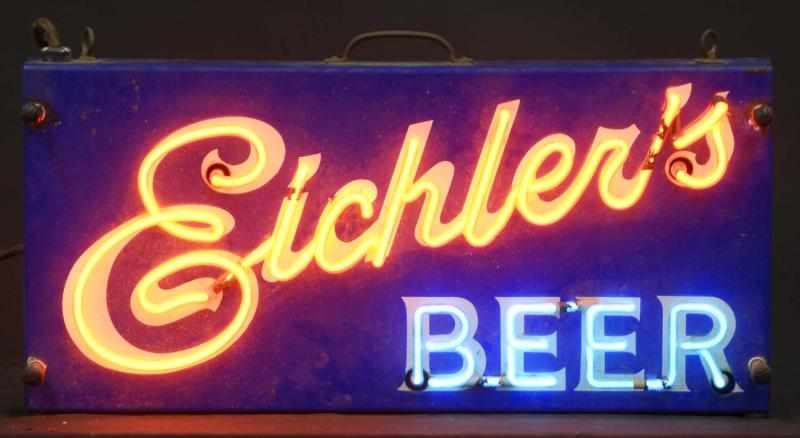 Appraisal: Eichler's Beer Porcelain Neon Sign Description s John Eichler's Brewing