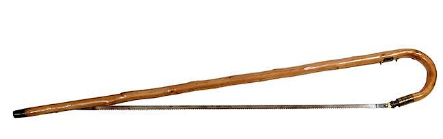 Appraisal: Saw Cane- Ca - An English pruning saw cane which