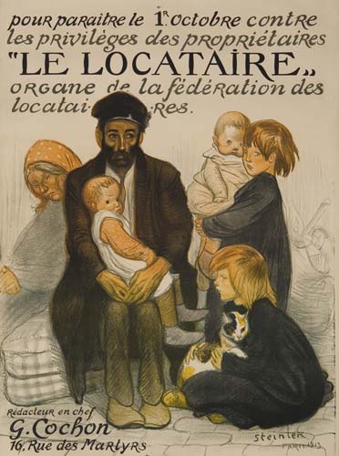 Appraisal: THEOPHILE ALEXANDRE STEINLEN LE LOCATAIRE x inches Condition B repaired