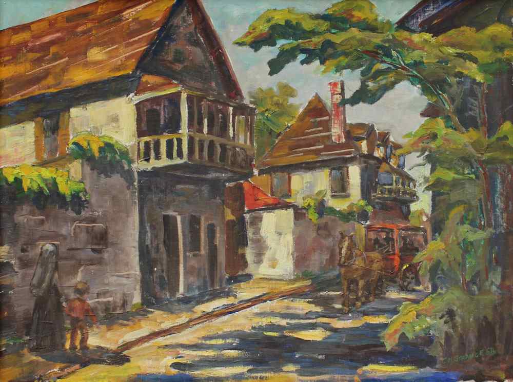 Appraisal: STRANGE Ch American th C ''Aviles Street Saint Augustine'' OIL