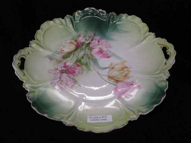 Appraisal: R S Prussia Porcelain Cake Plate floral handled signed ''