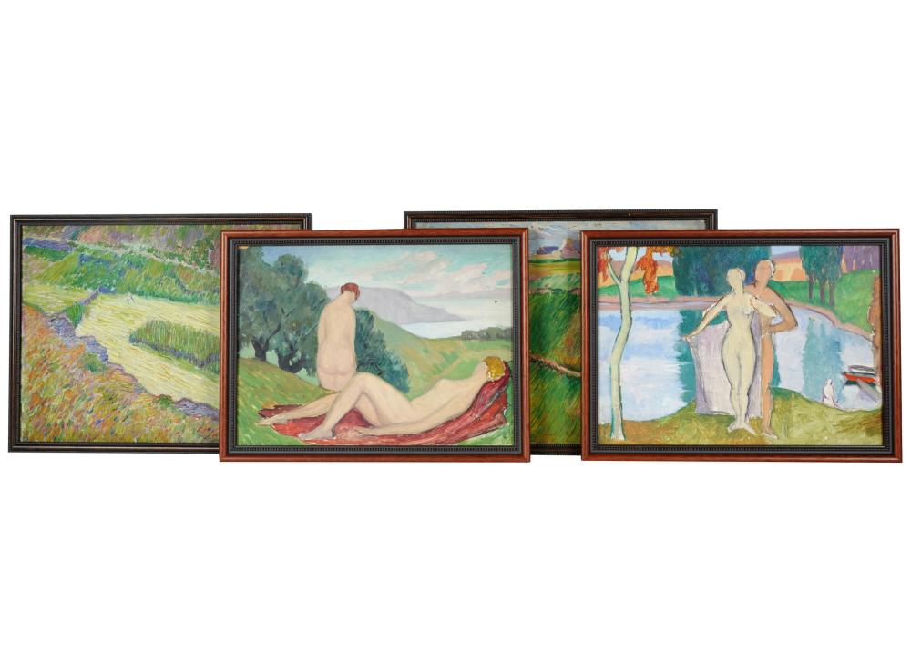 Appraisal: ALEXANDER WARSHAWSKY - FOUR WORKSeach oil on board each unsigned