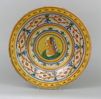 Appraisal: A Large Italian Plate ca th Century A deep well