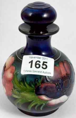 Appraisal: Moorcroft Scent Bottle and Stopper in the Anemonie Design height