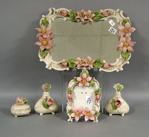 Appraisal: Contemporary pottery vanity set