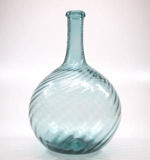 Appraisal: Pattern An early th century pattern-molded glass globular bottle Midwestern