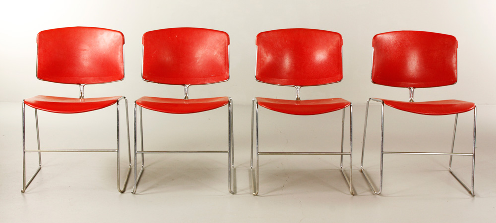 Appraisal: - Set of Steelcase Max-Stacker Chairs Set of four Steelcase