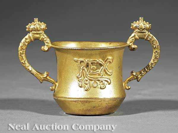 Appraisal: Mardi Gras a Rex ball favor Loving Cup Feasts and