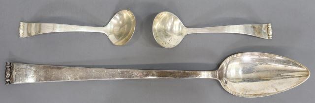 Appraisal: lot of American hand-hammered sterling silver serving flatware Allan Adler