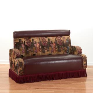 Appraisal: Art Deco style leather sofa Art Deco style leather sofa