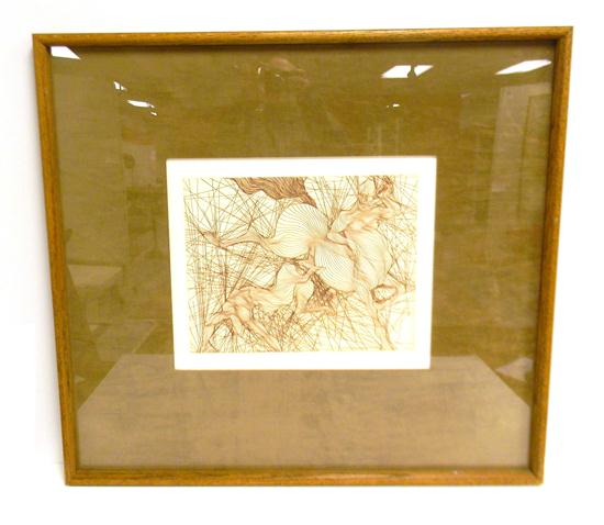 Appraisal: Guillaume A Azoulay Moroccan b Cliane sepia toned etching depicts