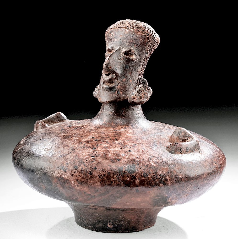 Appraisal: Jalisco Pottery Vessel w Figural Effigy Pre-Columbian West Mexico Jalisco