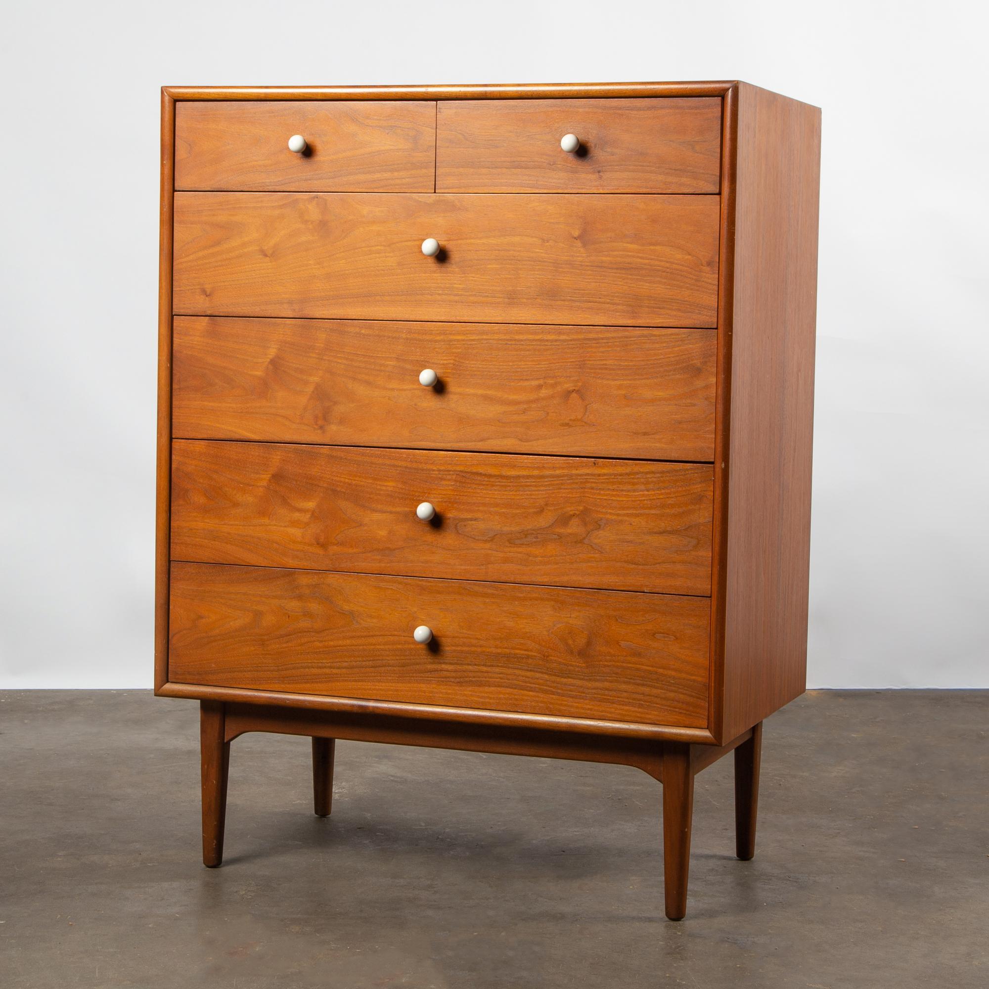 Appraisal: DREXEL 'DECLARATION' MODERN WALNUT CHEST OF DRAWERS A Drexel Declaration