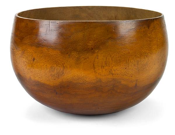 Appraisal: A fine Hawaiian kou wood bowl umeke palewa height in