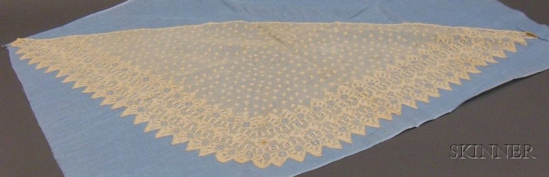 Appraisal: Two Mid- th Century Needle Lace Scarves one Honiton the