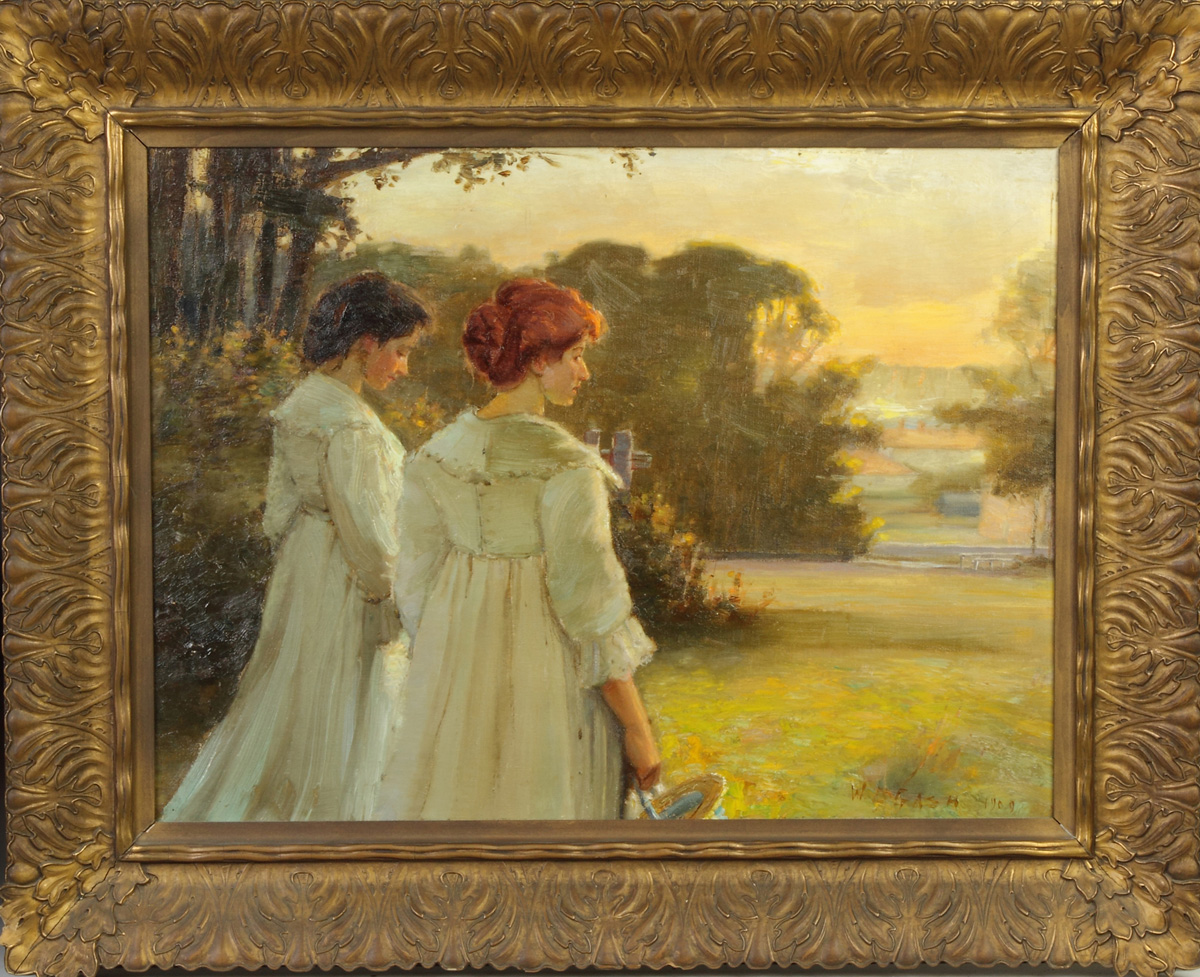 Appraisal: Walter Bonner Gash British - Painting of two women Sgn