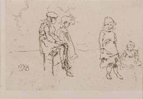 Appraisal: James Abbott McNeill Whistler American - The Menpes Children from