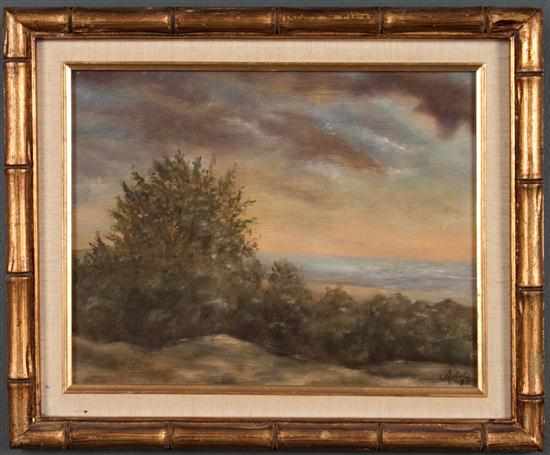 Appraisal: American School th century Landscape with Trees oil on board