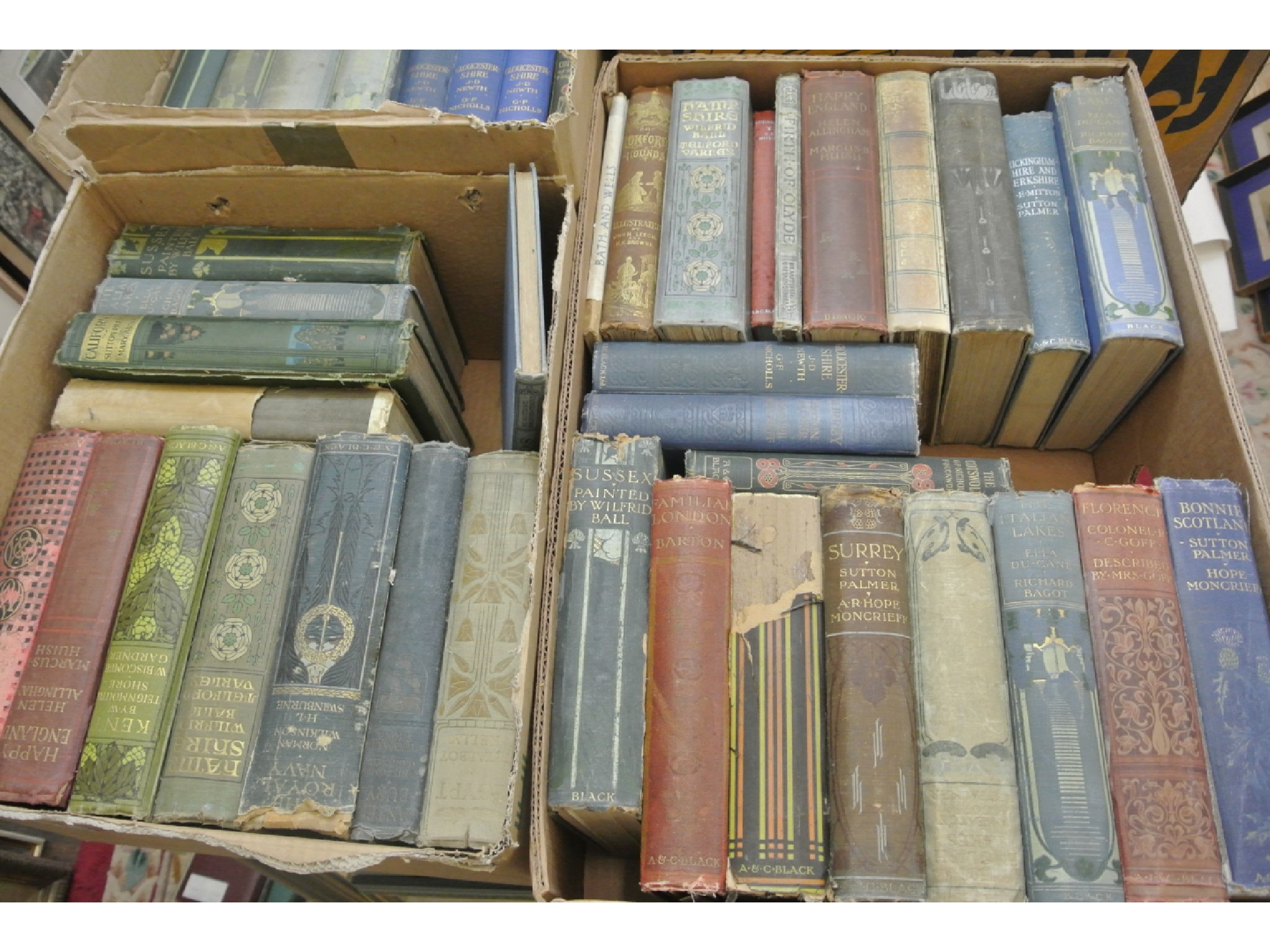 Appraisal: Five boxes of books with illustrations mainly A C Black