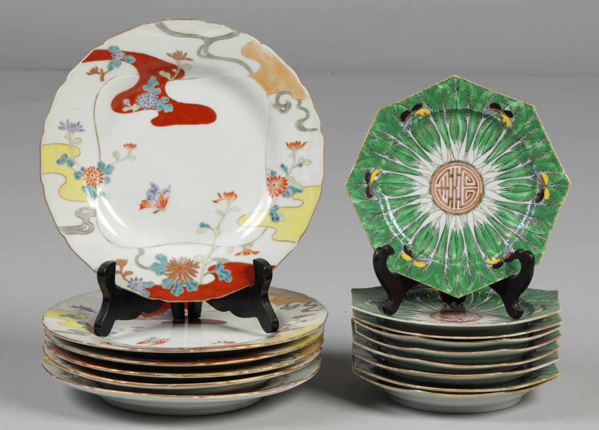 Appraisal: Sets of Oriental Plates Japanese sgn very good Dia ''