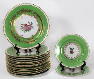 Appraisal: lot of Porcelain dinner plates in the manner of Chelsea