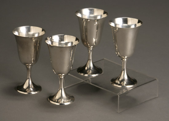 Appraisal: Set of Twelve Gorham Sterling Stem Goblets Providence Mid- th