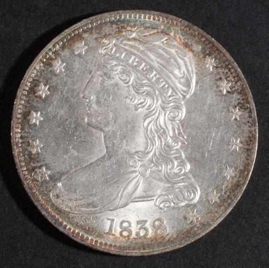 Appraisal: United States capped bust type silver half dollar AU- Estimate