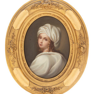 Appraisal: A Berlin K P M Porcelain Plaque in the Manner