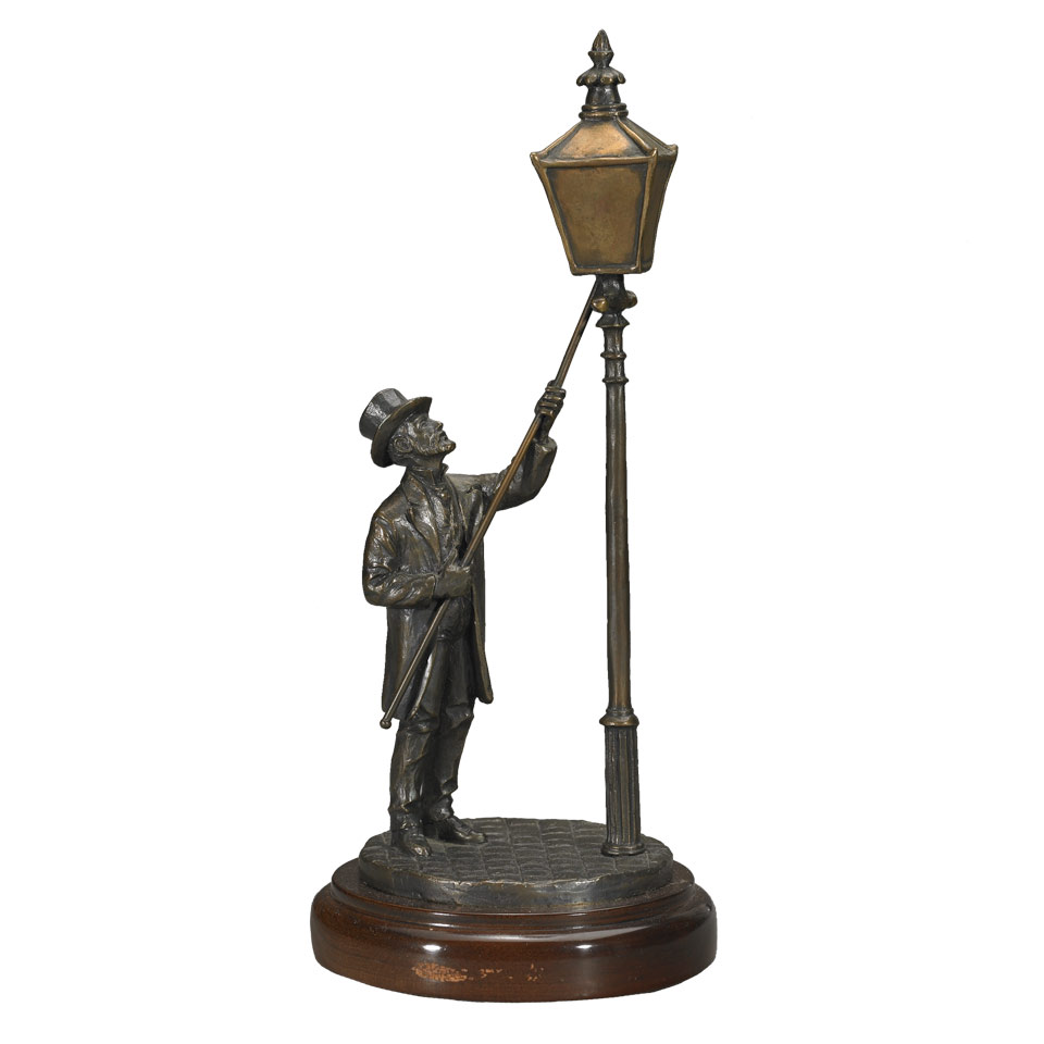 Appraisal: STREET LAMP LIGHTER Siggy Siegfried Puchta German Canadian b patinated