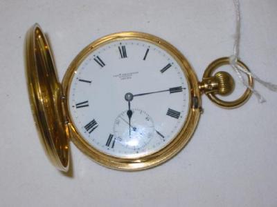 Appraisal: AN CT GOLD HALF HUNTER POCKET WATCH by Charles Frodsham