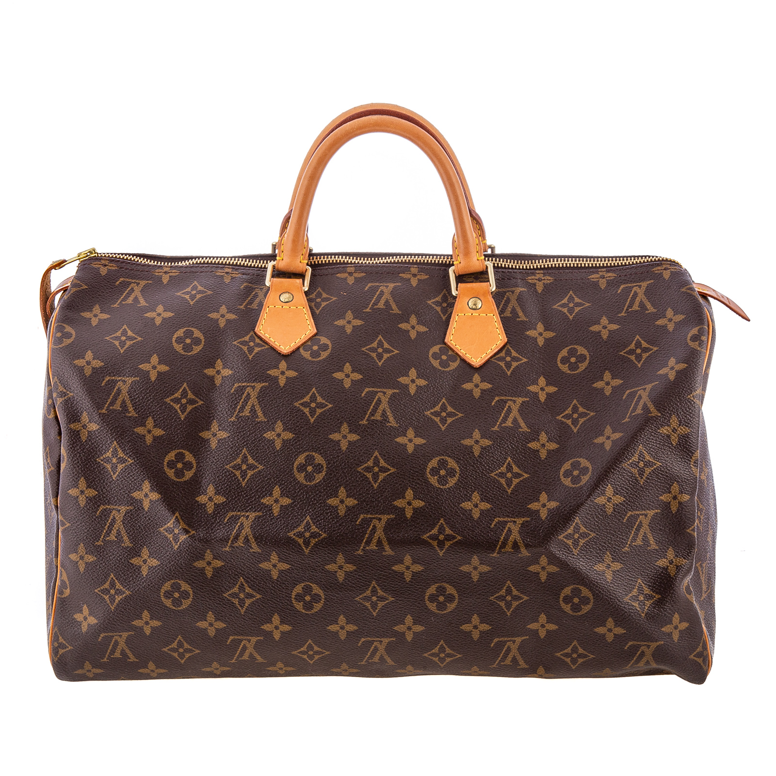 Appraisal: A LOUIS VUITTON MONOGRAMS SPEEDY A brown and tan Monogram